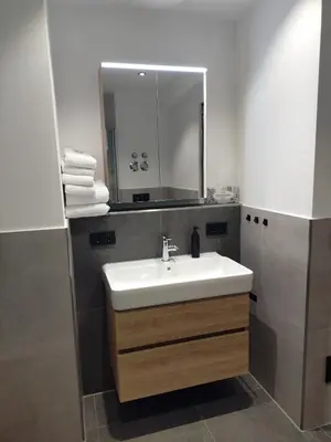 Ein Badezimmer in der Unterkunft Kurbad und Landhaus Siass