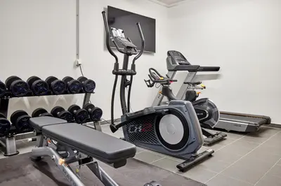 Das Fitnesscenter und/oder die Fitnesseinrichtungen in der Unterkunft Sunshine Apartment Spirit of Deer