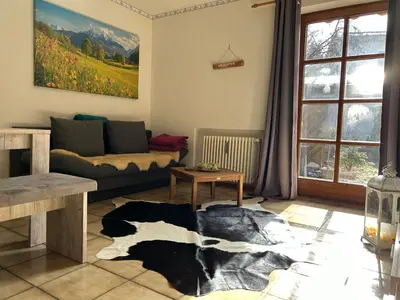 Ein Sitzbereich in der Unterkunft Queen de Luxe