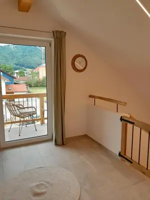 Ein Balkon oder eine Terrasse in der Unterkunft Ferienwohnung Bergblick Loft