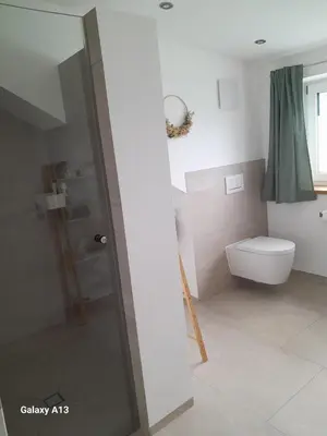 Ein Badezimmer in der Unterkunft Ferienwohnung Bergblick Loft