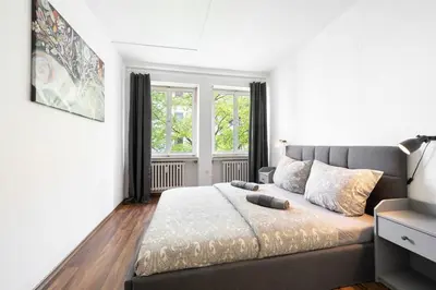 Ein Bett oder Betten in einem Zimmer der Unterkunft Living in Munich City Center