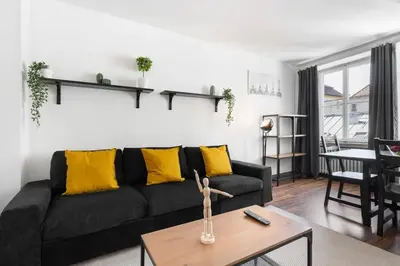 Ein Sitzbereich in der Unterkunft Living in Munich City Center
