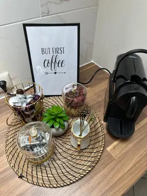 Kaffee-/Teezubehör in der Unterkunft Ferienwohnung Haus Reindl