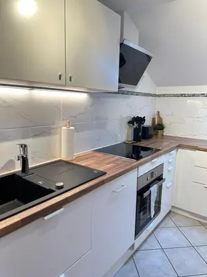 Küche/Küchenzeile in der Unterkunft Ferienwohnung Haus Reindl