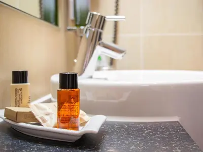 Ein Badezimmer in der Unterkunft Hotel Bildungsblick