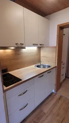 Küche/Küchenzeile in der Unterkunft Apartment KOFELBLICK mit Bergblick und KÖNIGSCARD