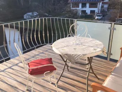 Ein Balkon oder eine Terrasse in der Unterkunft Ferienwohnung Kunze