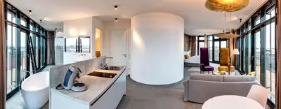 Ein Sitzbereich in der Unterkunft Hotel im Bunker