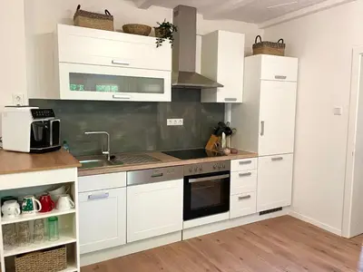Küche/Küchenzeile in der Unterkunft Kelsbachhaus EG