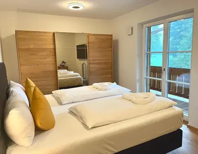 Ein Bett oder Betten in einem Zimmer der Unterkunft Palais Karl-Theodor