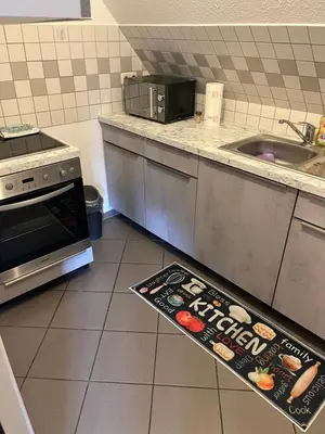 Küche/Küchenzeile in der Unterkunft Zimmer zum vermieten direkt an der Donau und am Schloss
