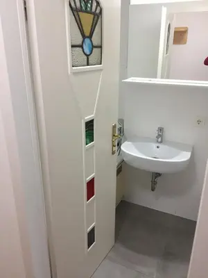 Ein Badezimmer in der Unterkunft City Center Apartment