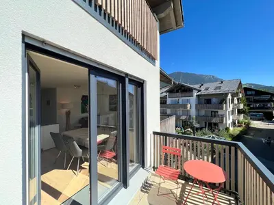Ein Balkon oder eine Terrasse in der Unterkunft Gamserl
