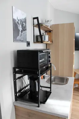 Küche/Küchenzeile in der Unterkunft ARRIVEL Apartements Heimstetten - bisher Novitel