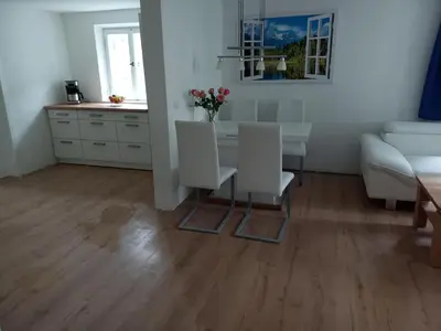 Ein Sitzbereich in der Unterkunft Zur alten Schmiede