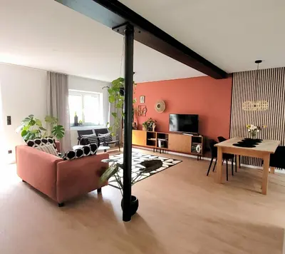 Ein Sitzbereich in der Unterkunft Ferienwohnung Anna Maria Erding
