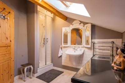 Ein Badezimmer in der Unterkunft Ferienwohnung Zur Wache