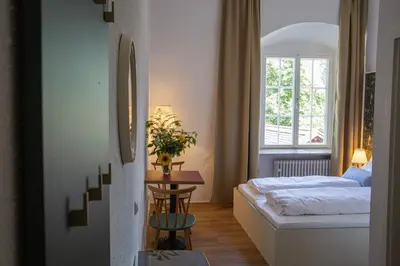 Ein Bett oder Betten in einem Zimmer der Unterkunft Klosterwirt Polling