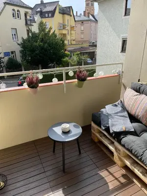 Ein Balkon oder eine Terrasse in der Unterkunft Lilis Apartment mit Balkon