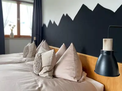Ein Bett oder Betten in einem Zimmer der Unterkunft Hacklhof