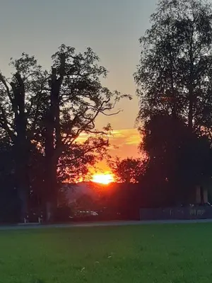 Blick auf den Sonnenuntergang/Sonnenaufgang von der Ferienwohnung aus oder aus der Nähe