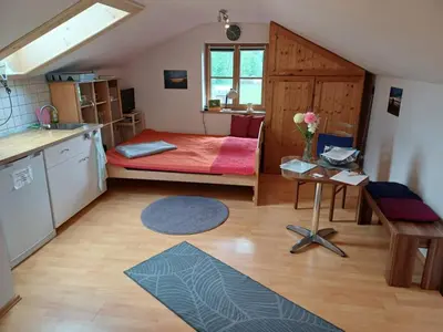 Küche/Küchenzeile in der Unterkunft Apartment Moosblick zwischen Bergen und See