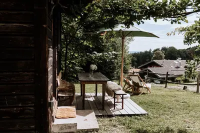 Ein Garten an der Unterkunft Haslauer Hüttn