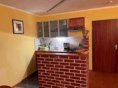Küche/Küchenzeile in der Unterkunft Schnuckeliges Appartement in Prien am Chiemsee