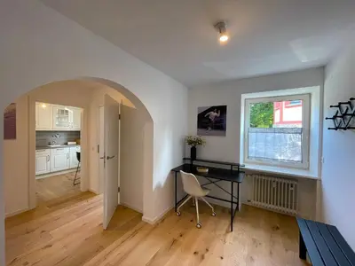 Küche/Küchenzeile in der Unterkunft Ferienwohnung 