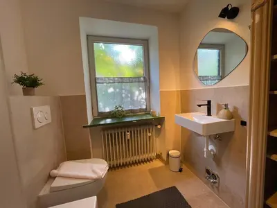Ein Badezimmer in der Unterkunft Ferienwohnung 