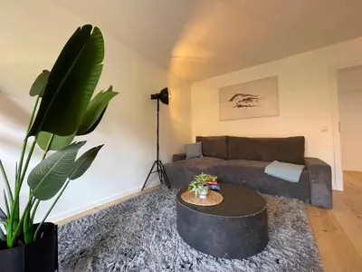 Ein Sitzbereich in der Unterkunft Ferienwohnung 