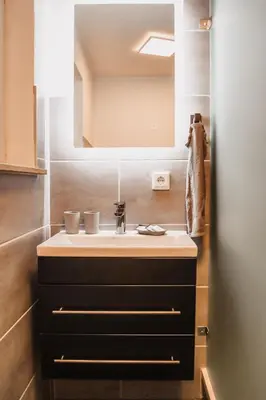 Ein Badezimmer in der Unterkunft Ferienwohnung am Gruberbach