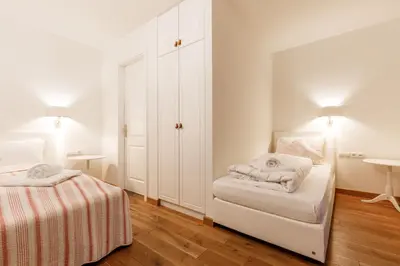 Ein Bett oder Betten in einem Zimmer der Unterkunft Seebacher Haus