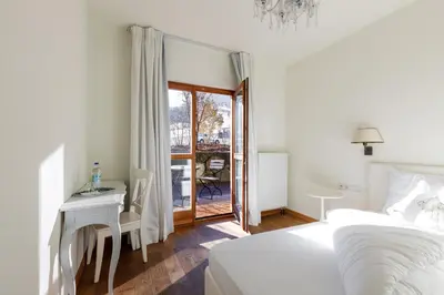 Ein Bett oder Betten in einem Zimmer der Unterkunft Seebacher Haus
