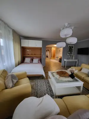 Ein Bett oder Betten in einem Zimmer der Unterkunft Countryside apartments