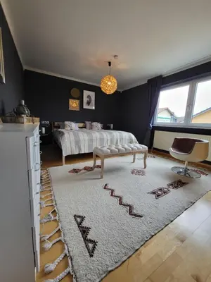 Ein Sitzbereich in der Unterkunft Countryside apartments