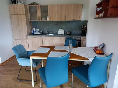 Küche/Küchenzeile in der Unterkunft Ferienwohnung Rudis Bergblick