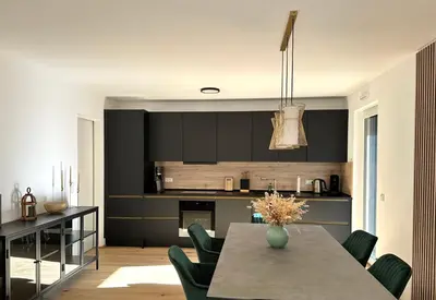 Küche/Küchenzeile in der Unterkunft Waldblick Wohnung
