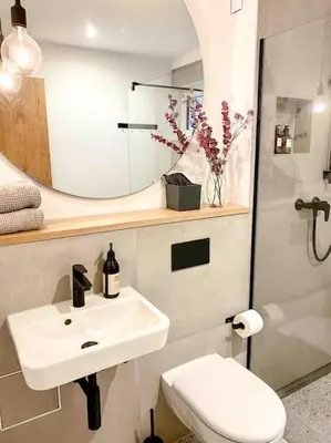 Ein Badezimmer in der Unterkunft See-Appartement Wörthsee