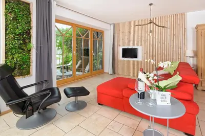 TV/Unterhaltungsangebot in der Unterkunft Ferienwohnung Spiel