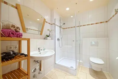 Ein Badezimmer in der Unterkunft Ferienwohnung Spiel