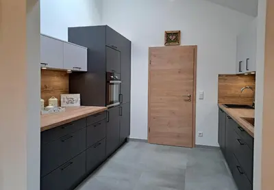 Küche/Küchenzeile in der Unterkunft Ferienwohnung zum Peterbauer