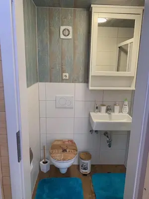 Ein Badezimmer in der Unterkunft Ferienhaus Spielburg
