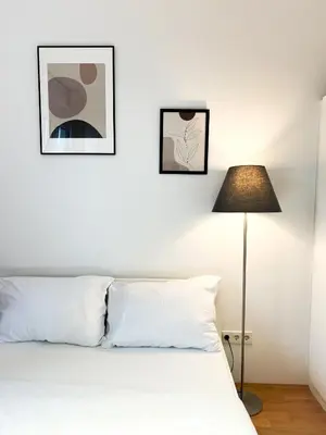 Ein Bett oder Betten in einem Zimmer der Unterkunft My Room Messe Munich Apartment