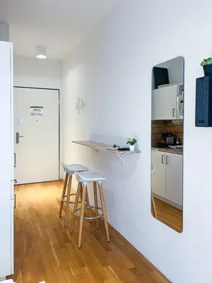 Küche/Küchenzeile in der Unterkunft My Room Messe Munich Apartment