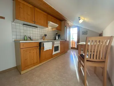 Küche/Küchenzeile in der Unterkunft Landhaus-Bierling