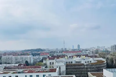 Ein allgemeiner Blick auf München oder ein Stadtblick von der Ferienwohnung aus