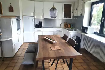 Küche/Küchenzeile in der Unterkunft Work & stay apartment with balcony near Ingolstadt