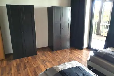 Ein Sitzbereich in der Unterkunft Work & stay apartment with balcony near Ingolstadt